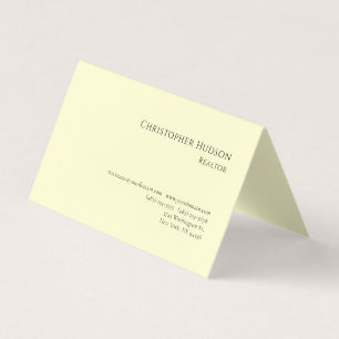 Carte De Visite Agent immobilier professionnel simple pastel 