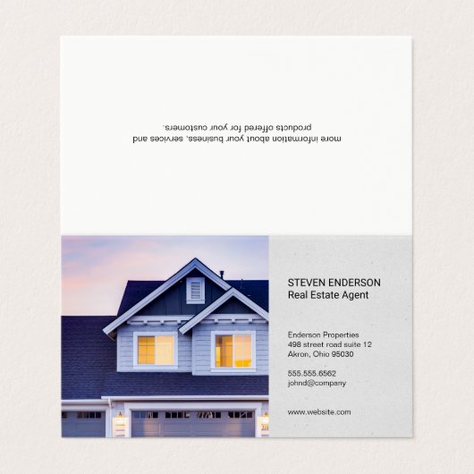 Carte De Visite Agent immobilier | Propriétés (Extérieur déplié)