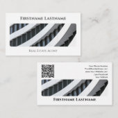 Carte De Visite Agent immobilier QR-Code bâtiments de bureau moder (Devant / Derrière)