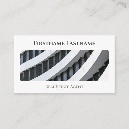 Carte De Visite Agent immobilier QR-Code bâtiments de bureau moder (Devant)