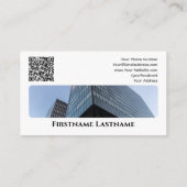 Carte De Visite Agent immobilier QR-Code bâtiments de bureau moder (Dos)