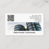 Carte De Visite Agent immobilier QR-Code bâtiments de bureau moder (Dos)