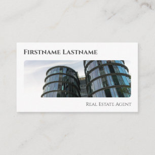 Carte De Visite Agent immobilier QR-Code bâtiments de bureau moder