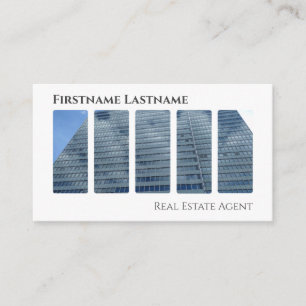 Carte De Visite Agent immobilier QR-Code bâtiments de bureau moder