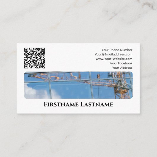 Carte De Visite Agent immobilier QR-Code bâtiments de bureau moder (Dos)