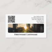 Carte De Visite Agent immobilier QR-Code bâtiments de bureau moder (Dos)
