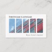 Carte De Visite Agent immobilier QR-Code bâtiments de bureau moder (Devant)