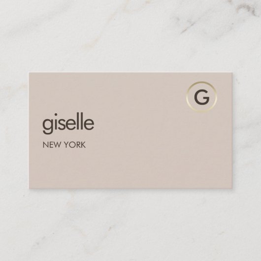 Carte De Visite Agent immobilier QR Code Faux Gold Foil Monogramme (Devant)