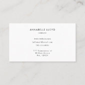 Carte De Visite Agent immobilier rétro gris blanc (Dos)