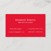 Carte De Visite Agent immobilier rouge (Dos)