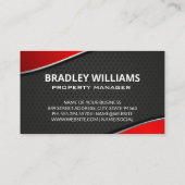 Carte De Visite Agent immobilier | Rouge métallique | Industriel (Dos)