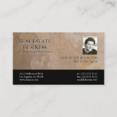 Carte De Visite Agent Immobilier Texture Beige Or (Devant)