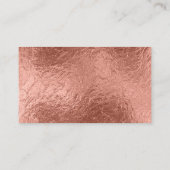 Carte De Visite Agent immobilier | Texture rose d'huile d'or (Dos)