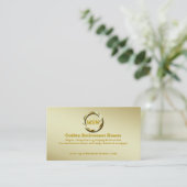 Carte De Visite Agent immobilier/thème de luxe d'anneau d'or (Debout devant)