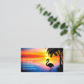 Carte De Visite Agent immobilier thème plage côtière (Debout devant)