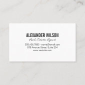 Carte De Visite Agent immobilier / Touches / Toit et paysage (Dos)