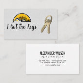 Carte De Visite Agent immobilier / Touches / Toit et paysage (Devant / Derrière)