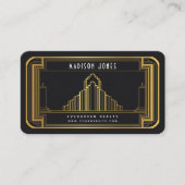 Carte De Visite Agent immobilier unique Art déco (Devant)