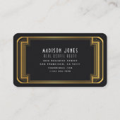 Carte De Visite Agent immobilier unique Art déco (Dos)