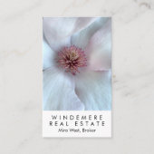 Carte De Visite Agent immobilier unique Broker Magnolia Flower (Devant)