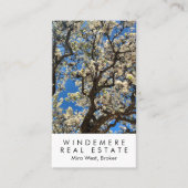 Carte De Visite Agent immobilier unique Courtier Cherry Blossom (Devant)