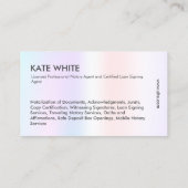 Carte De Visite Agent notaire (Dos)