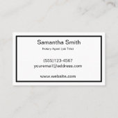 Carte De Visite Agent notaire Logo de stylo Écrivain de calligraph (Dos)