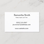 Carte De Visite Agent notaire Logo de stylo Écrivain de calligraph (Dos)