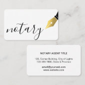 Carte De Visite Agent Notaire Logo Logo Taxe Préparatoire Tenue (Devant / Derrière)