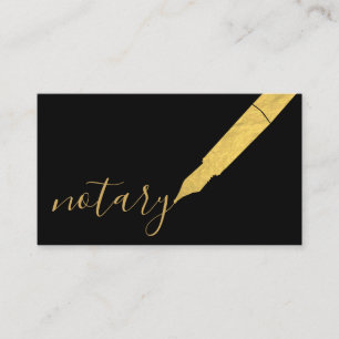 Carte De Visite Agent notarial Logo de stylo en plume Calligraphie