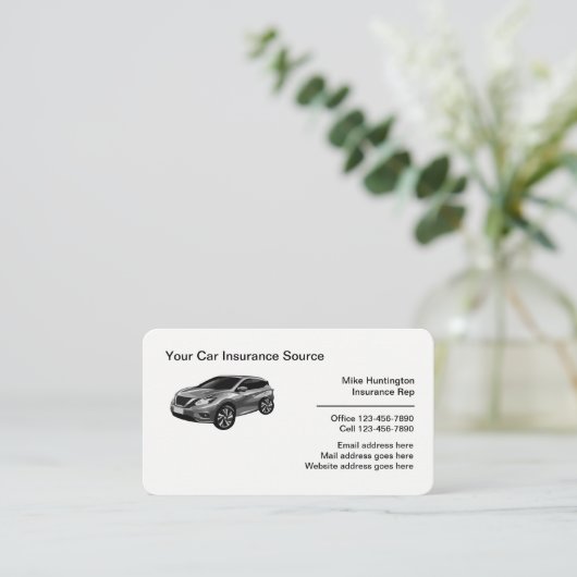 Carte De Visite Agent professionnel d'assurance automobile (Debout devant)