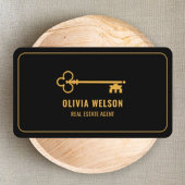 Carte De Visite Agent Realtor Elegant Gold & Black Professional