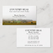 Carte De Visite Agent rural rustique d'agent immobilier de pays (Devant / Derrière)