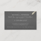 Carte De Visite Agent signataire de prêt notaire typographie moder (Dos)