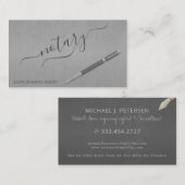 Carte De Visite Agent signataire de prêt notaire typographie moder (Devant / Derrière)