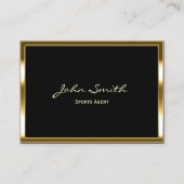 Carte De Visite Agent sportif Moderne Gold encadré Professionnel (Devant)