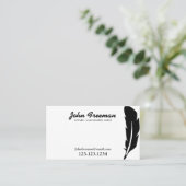 Carte De Visite Agent unique de signature de prêt Noir et Blanc (Debout devant)