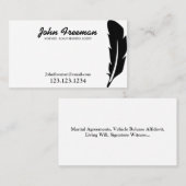 Carte De Visite Agent unique de signature de prêt Noir et Blanc (Devant / Derrière)