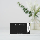 Carte De Visite Agent unique de signature de prêt Noir et Blanc (Debout devant)