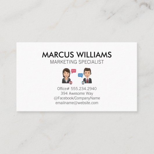 Carte De Visite Agents clients (Devant)