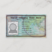 Carte De Visite agents de voyage du monde (Dos)