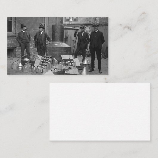 Carte De Visite Agents Interdiction Avec Lune Toujours 1922 (Devant / Derrière)