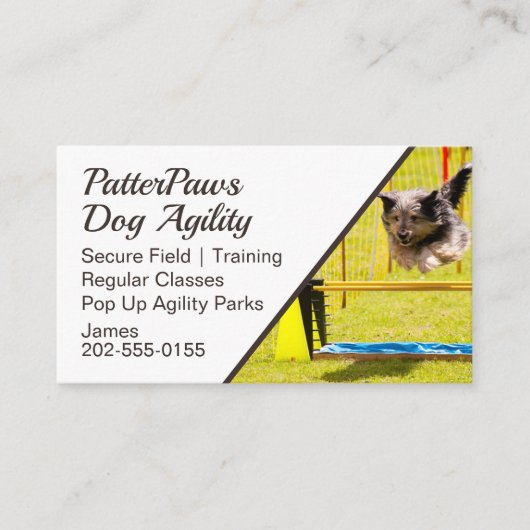 Carte De Visite Agilité du chien (Devant)