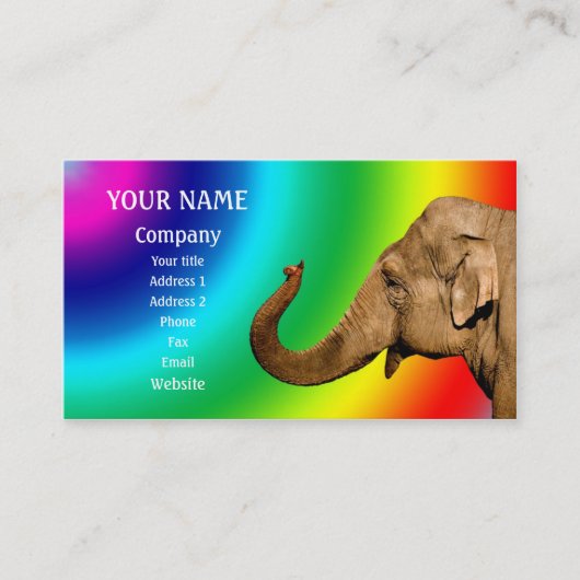Carte De Visite Agiter l'éléphant (Devant)