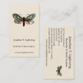 Carte De Visite Aglaope infausta - Skeletoniseur de feuilles d'ama (Devant / Derrière)