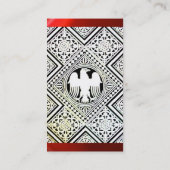 Carte De Visite AGLE, MONOGRAMME, rubis rouge (Dos)