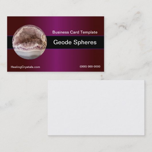 Carte De Visite Agression des sphères de géoode (Devant / Derrière)