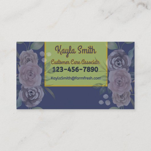 Carte de visite agricole (Dos)