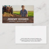 Carte De Visite Agriculteur et tracteur (Devant / Derrière)