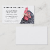 Carte De Visite Agriculteur interdit d'oeufs de poulet de roche (Devant / Derrière)